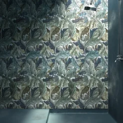 Devon&Devon Acanthus Painted Blue Rivestimento In Gres Porcellanato Smaltato