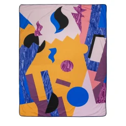 Grand Tour by Vito Nesta Alchimie plaid in velluto con decoro astratto