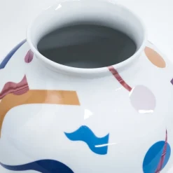 Grand Tour by Vito Nesta Alchimie vaso anfora in porcellana con decoro astratto h32cm