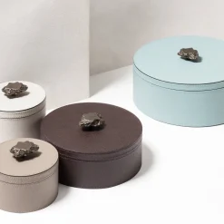 Giobagnara Ambretta Avorio Piccolo Scatola Rotonda