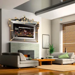 Fratelli Tosi Andrea Polo Specchio in vetro di Murano con TV