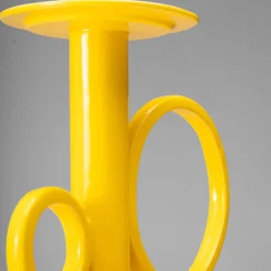 Paolo Santangelo Anfora alta in ceramica gialla Algoritmo