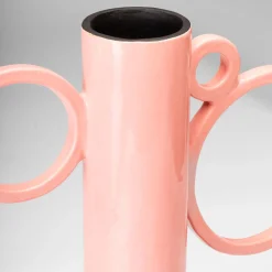 Paolo Santangelo Anfora alta in ceramica rosa Stereogramma 3 Bouganville