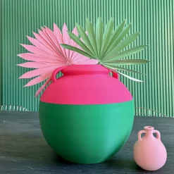 Pop Pot Anfora Big Numa XXL Bicolore Verde e Fucsia