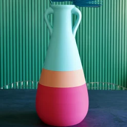 Pop Pot Anfora Cornelia XXL rosa fucsia e blu chiaro