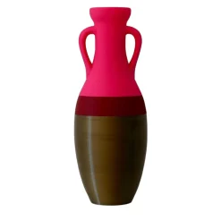 Pop Pot Anfora Giulio Cesare XL in bronzo, borgogna e fucsia