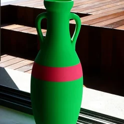 Pop Pot Anfora Giulio Cesare XL verde e fucsia