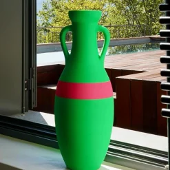 Pop Pot Anfora Giulio Cesare XL verde e fucsia
