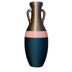 Pop Pot Anfora Giulio Cesare XXL nera, rosa e bronzo
