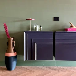 Pop Pot Anfora Giulio Cesare XXL nera, rosa e bronzo