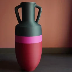 Pop Pot Anfora Ottaviano XL rossa fucsia e verde