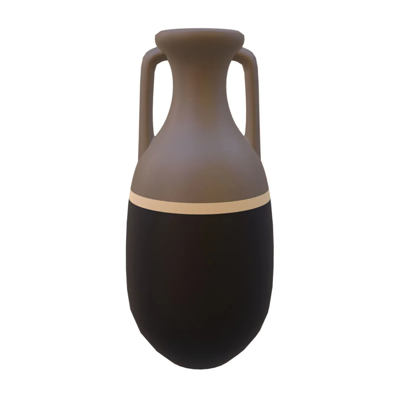 Pop Pot Anfora Teodosio XL in Nero Latte e Bronzo