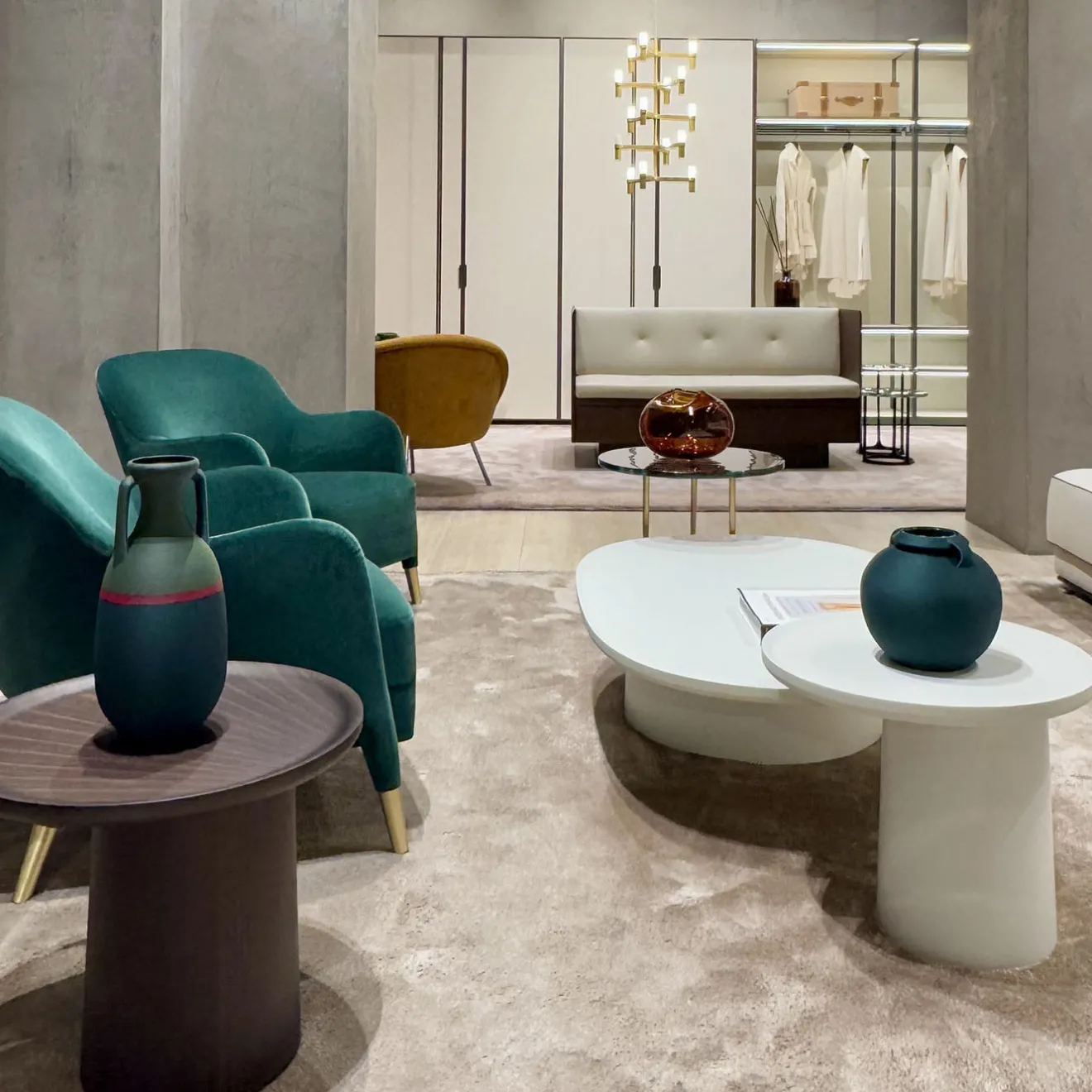 Pop Pot Anfora Teodosio XL Petrolio Burgundi e Verde Militare