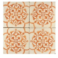 Studio Le Nid Arancio Maimonide Set di 4 piastrelle #7