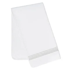 Verderoccia Asciugamano da bagno bianco e grigio Four Generations