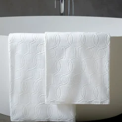 Rivolta Carmignani Asciugamano da bagno Shangri-La Jacquard bianco