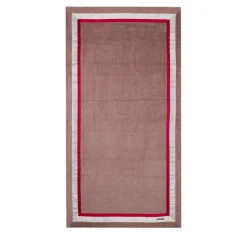 Alessandro Di Marco Asciugamano da spiaggia grigio tortora e rosso