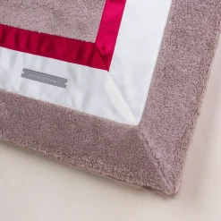 Alessandro Di Marco Asciugamano da spiaggia grigio tortora e rosso