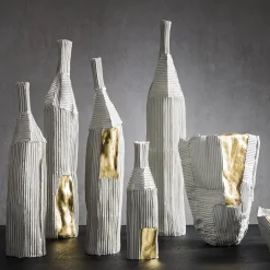 Paola Paronetto Bottiglia Decorativa Cartoccio bianca