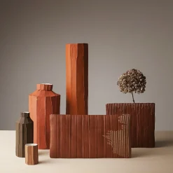 Paola Paronetto Bottiglia Decorativa Fide Corteccia C10/Terracotta Scura