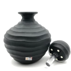 Ars Murano Bottiglia nera bassa di Achille D'Este e Renzo Vianello