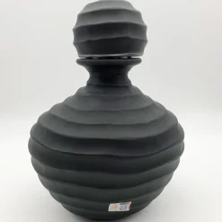 Ars Murano Bottiglia nera bassa di Achille D'Este e Renzo Vianello