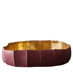 Paola Paronetto Bowl Ninfea Low Corteccia C9/Bordeaux e oro