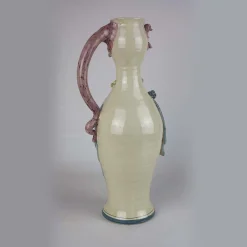 Alessandro Iudici Brocca in ceramica con donna dai capelli rossi