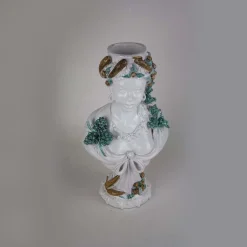 Alessandro Iudici Busto scultura invernale in ceramica