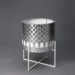 Splot Design Cachepot in metallo argentato Galatea