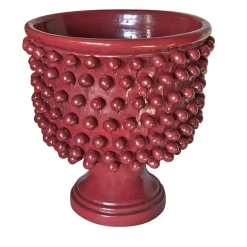 Ceramiche Ceccarelli Cachepot rosso strutturato