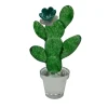 Fornace Mian Cactus di vetro con fiore blu