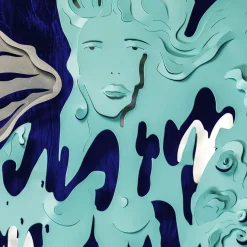 altreforme Caelum Contingo Blu Di Prussia Scultura da parete di Matteo Cibic