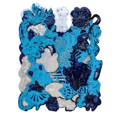 altreforme Caelum Stellans Blu Di Prussia Scultura da parete di Matteo Cibic