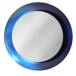 Esadesign Calliope Specchio da parete blu smerigliato