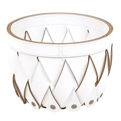 Pinetti Canaria Cestino piccolo bianco a tasche vuote