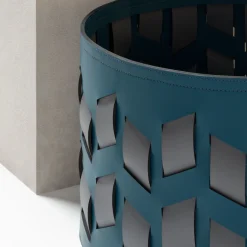 Rudi Cancun N. 9 Cestino rotondo blu petrolio