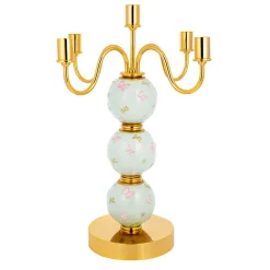Villari CANDELABRO A FARFALLA 5 BRACCI - AZZURRO