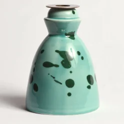 Carola fra i Trulli Candeliere in ceramica verde con 4 candele profumate