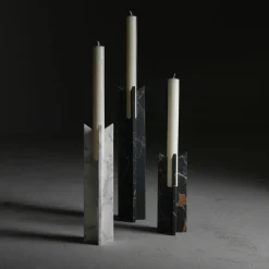 Kreoo Candeliere in marmo nero e oro Trinity S