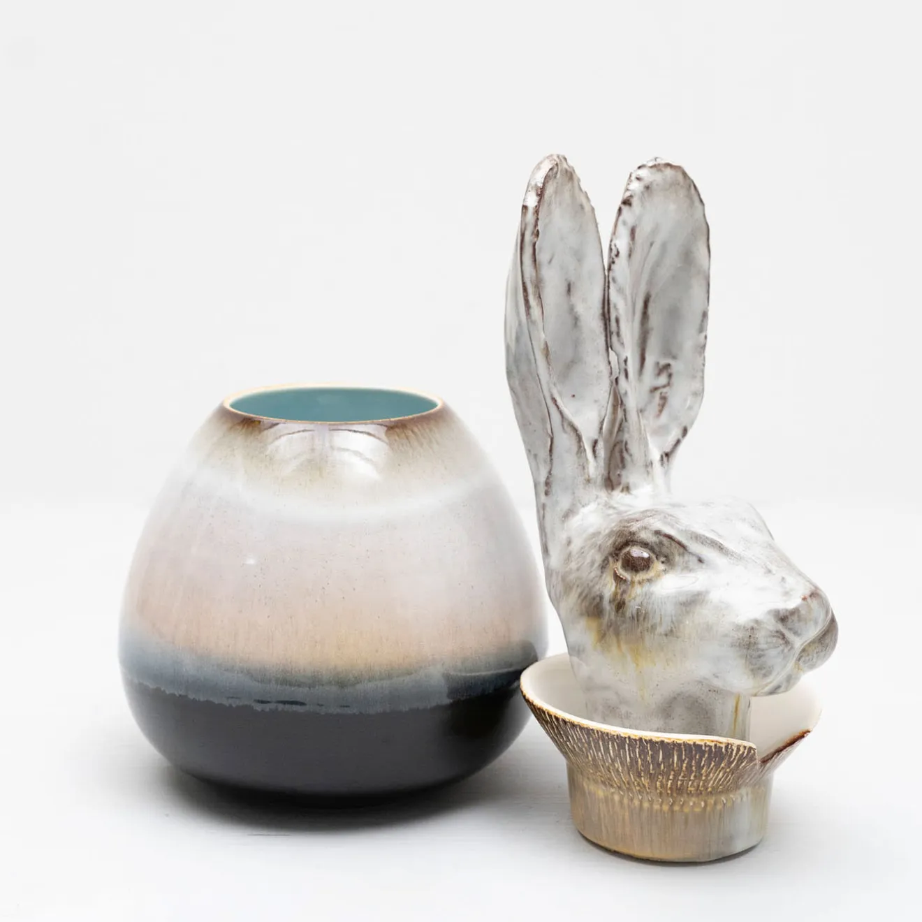 Amaaro Canopo Lepre Vaso a S bianco e nero