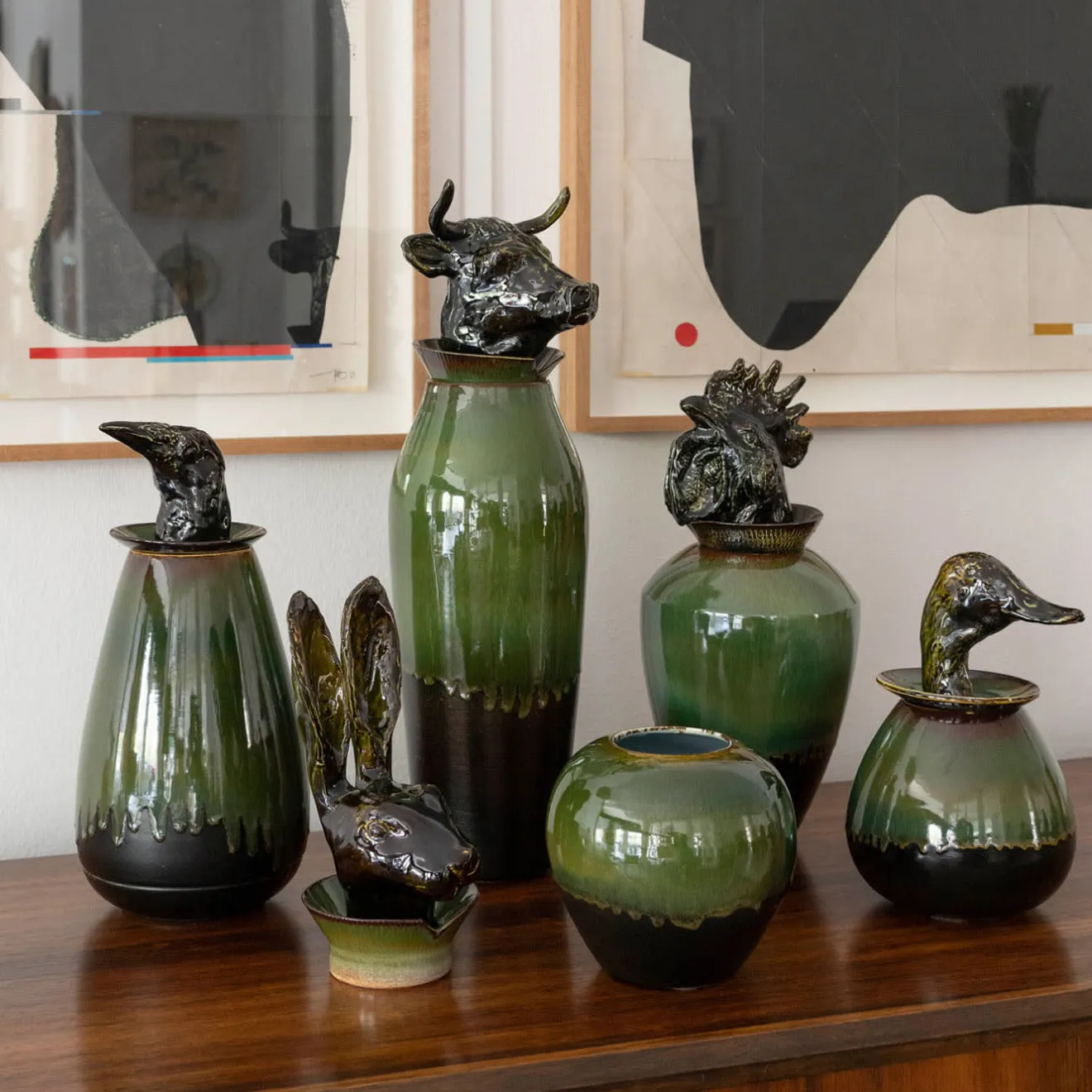 Amaaro Canopo Toro Vaso a L nero e verde