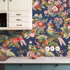 Wallpapers4Beginners Carta da parati asiatica vintage a cineserie