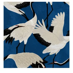 Wallpapers4Beginners Carta da Parati Blu Chinoiserie Asiatica