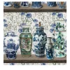 Wallpapers4Beginners Carta da Parati Chinoiserie con Vasi Ming