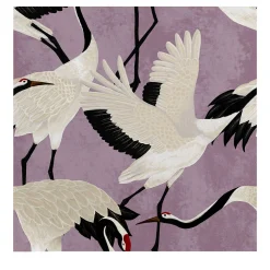 Wallpapers4Beginners Carta da Parati con Aironi Viola