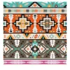 Wallpapers4Beginners Carta da parati extra-large boho con motivo azteco tribale ikat
