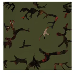 MaVoix Carta da Parati Find Me In The Dark Verde Militare di Magnus Gjoen