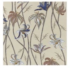 MaVoix Carta da parati Fiori Caffelatte