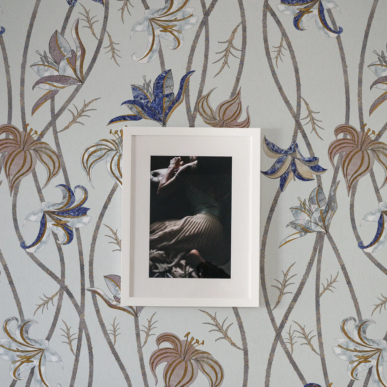 MaVoix Carta da parati Fiori Ghiaccio